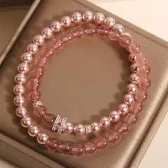 ピンクパール 2連ネックレス