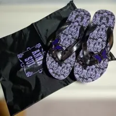 ANNA SUI ビーチサンダル 蝶モチーフ◎6cmヒール◎専用巾着付のサムネイル