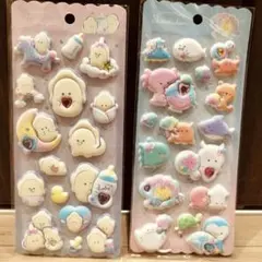 つぶらな瞳のぷくぷくシール　なまがきちゃん　すいぞくかん　2枚セット