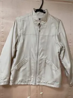 ベージュ ジッパー式 ジャケット