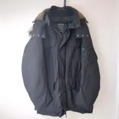 希少　UNIQLO　オールド　XL ダウンジャケット　ブラック　ファー　フード