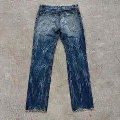 00s y2k BLUE WAY 日本製 デニムパンツ 鬼ヒゲ swag