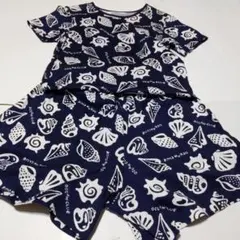 女児綿キュロットススカート上下　140