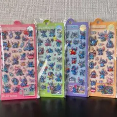 限定セール‼️スティッチウォーターシール 4枚フルセット3Dシール 立体水シール