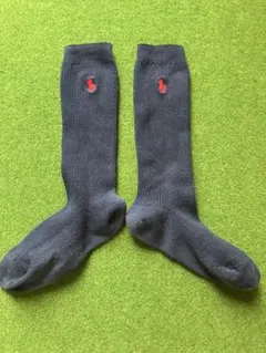 ラルフローレン　ネイビー　ハイソックス