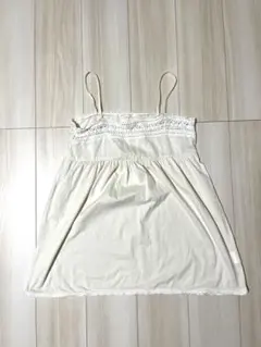 LOWRYS FARM鍵網クリーム色キャミソールチュニック