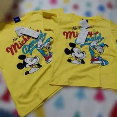 110&120 ディズニー ミッキー 半袖 Tシャツ 子供服 お揃い　男の子