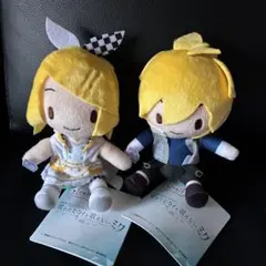 壊れたセカイと歌えないミクふわぷちミニぬいぐるみバーチャルシンガー　鏡音リンレン