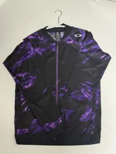 OAKLEY スカル ナイロンジャケット フルジップ 紫 M