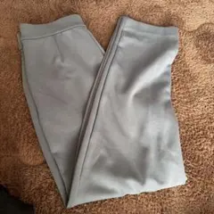 ユニクロ　ストレッチダブルフェイスイージーテーパードパンツ　グレー　M