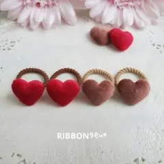 ୨୧バレンタインセット⑧୨୧ヘアゴム⑅ベビー&キッズ⑅ハンドメイド﻿⑅﻿
