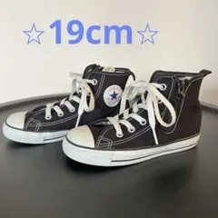 コンバース⭐︎19cm⭐︎ハイカットスニーカー⭐︎ブラック