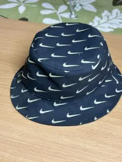 Nike バケットハット ネイビー ロゴパターン