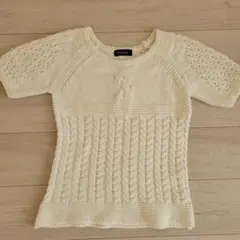 Loïs CRAYON 半袖ニット アイボリー