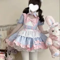 ロリータ アイドル衣装 ワンピース コスプレ ピンク 水色