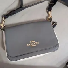 COACH ショルダーバッグ グレー/ホワイト