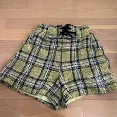 ALGY 黄色チェック柄ハーフパンツ　160㎝　子供服