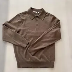UNIQLO U ブラウン ポロシャツ Lサイズ