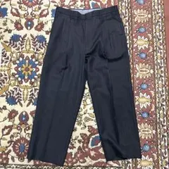 ダークグレー ストライプ スラックス