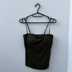 【新品タグ付】ユニクロ　エアリズムコットン　ブラチューブトップ　オリーブ　 M