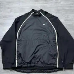 00s NIKE ナイロンジャケット プルオーバー 黒 ナイキ y2k フリース