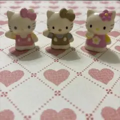 サンリオ　ハローキティ フィギュア 3体セット　ソフビ　平成レトロ