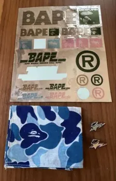 A BATHING APE ペプシ　ハンカチ　その他おまけ　ステッカー　ピンズ