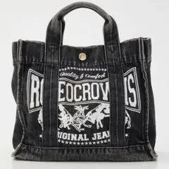 新品ブラック♪DENIMスクエア2WAYトート早い者勝ち即お買い上げ大歓迎です！のサムネイル