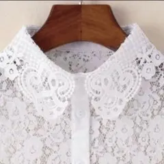 つけ襟 レース ホワイト 重ね着風 韓国 上品 清楚　通勤　通学　セレモニー