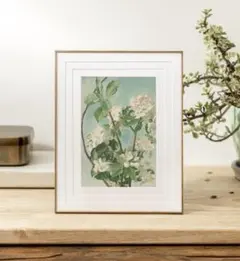 【NO.246】A4☆リンゴの花アートポスター春ボタニカルリビングナチュラル自然