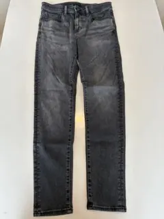 ダークグレー スリムフィット デニムパンツ