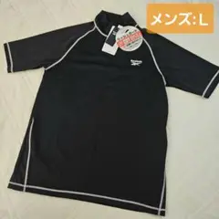 Reebok 半袖ネイビーＬ　ラッシュガード