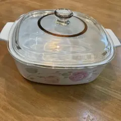 岩城硝子　CORNING WARE 耐熱両手鍋　花柄　2Lのサムネイル
