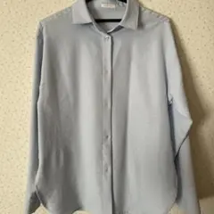 LUNACION ラメ入り長袖シャツ ライトブルー