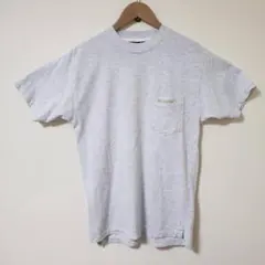 【オールド】コロンビア 台湾製 ポケットTシャツ 半袖 ロゴ刺繍 グレー Mのサムネイル