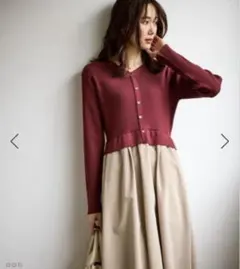 新品タグ付き☆ロペピクニック☆ メタル釦ドッキングワンピース