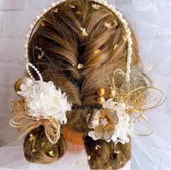即購入OK！髪飾り 羊ヘア 成人式 卒業式 結婚式 前撮り 振袖