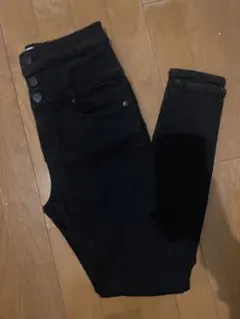 azul by moussyハイウエストボタンデニムスキニー