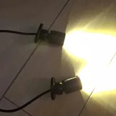 USB LEDミニスポットライト 角度調整可　2個セット 電球色