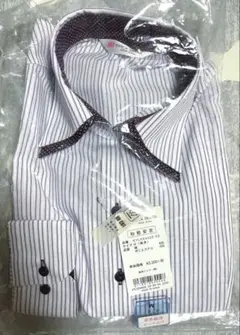 新品 ブリックハウス BRICK HOUSE シャツ M ストライプ 紫 ドット