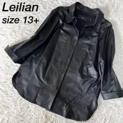 【大きいサイズ 13＋】レリアン ラムレザー ジャケット ＸＬ相当 ブラック 2026年最新】leilian レディース レザージャケット・ライダースの人気