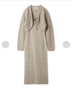 [新品]lilly brown ミックスニット　カーデセット　ワンピース