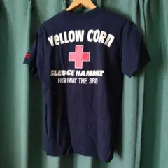 YELLOW CORNイエローコーンバイクバックロゴTシャツネイビーMのサムネイル