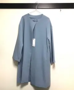 ノーカラーコートZ＋Ｅ　GU  ブルー　新品未使用