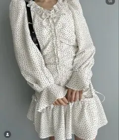 Snidel フロントギャザーワンピース