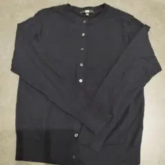 ユニクロ　クルーネック　シンプルカーディガン　ネイビー　Mサイズ