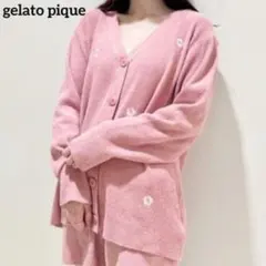 gelato pique ジェラートピケ エアモコ さくら刺繍 カーディガン