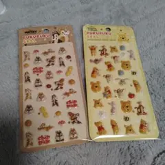 新品未開封☆ディズニー ぷくぷくシール くまのプーさん チップ＆デール☆