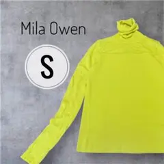 未使用級 ミラオーウェン 美品 差し色 ニット タートルネック シアー