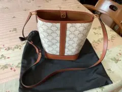 CELINE ショルダーバッグ ホワイト/ブラウン